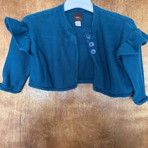 Tea Collection Teal Kids Cardigan